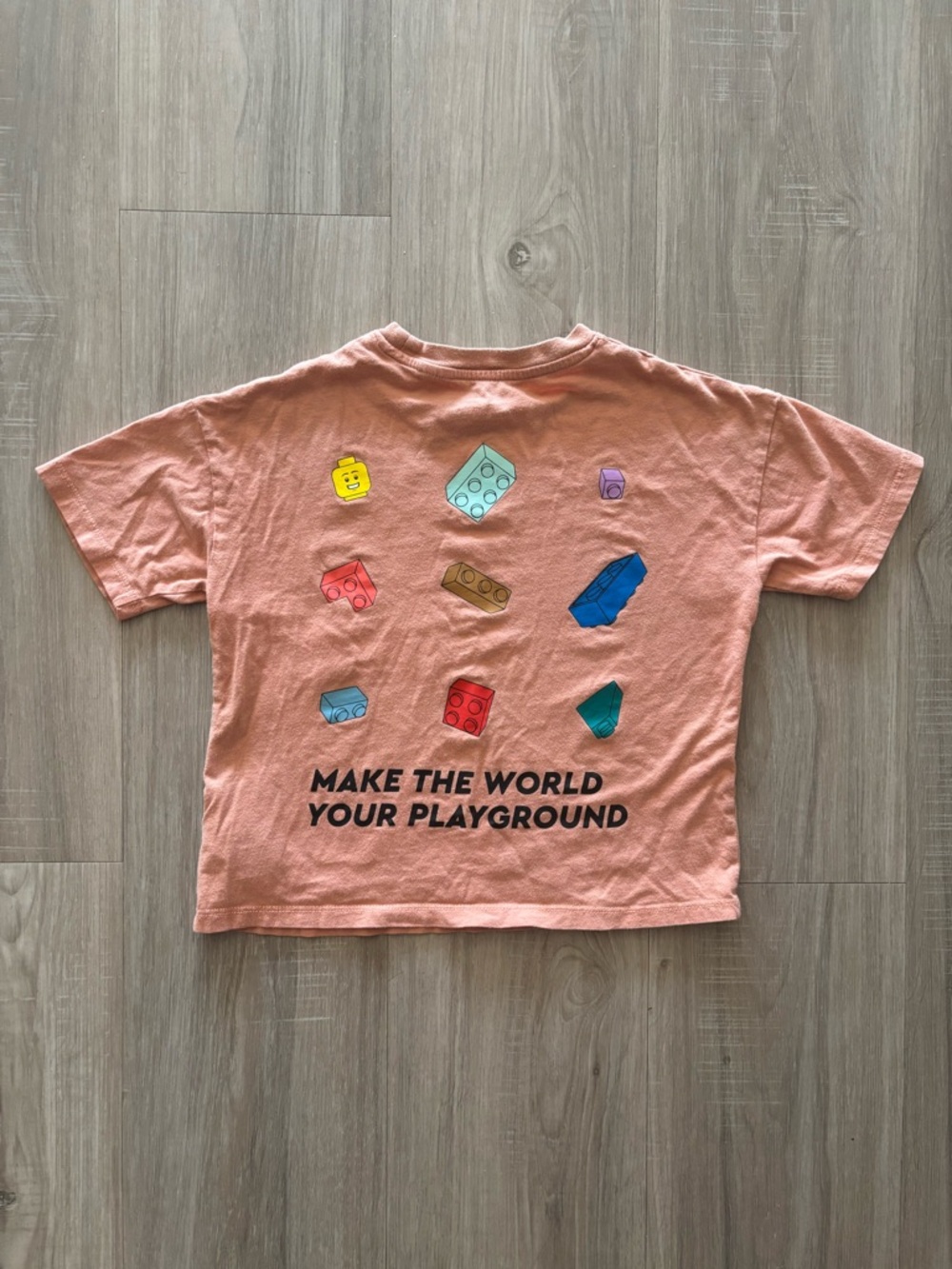 H&M Kids Peach Lego Graphic Tee 3/4t